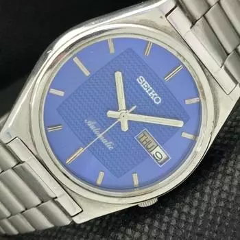 Б/У винтажные часы SEIKO 5 AUTOMATIC 7009A JAPAN MENS D/D BLUE WATCH 604-a314049-2 SKU604-a314049