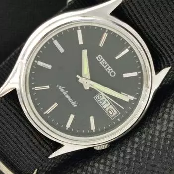 Б/У винтажные часы SEIKO 5 AUTOMATIC 7009A JAPAN MENS D/D BLACK WATCH 593c-a314912-2 SKU593c-a314912