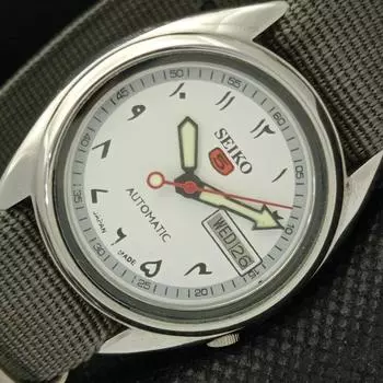 Б/У винтажные часы SEIKO 5 AUTOMATIC 7009A JAPAN MENS D/D ARABIC WATCH 594a-a311795-6 lot594a-a311795