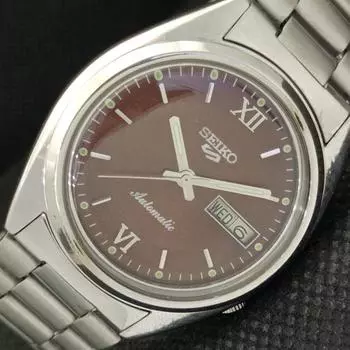 Б/У винтажные часы SEIKO 5 AUTOMATIC 7009A JAPAN MENS D/D BROWN 604-a314045-2 SKU604-a314045
