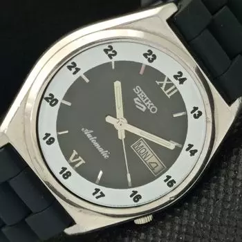 Б/У винтажные часы SEIKO 5 AUTOMATIC 7009A JAPAN MENS D/D BLACK WATCH 593a-a311311-2 SKU593a-a311311