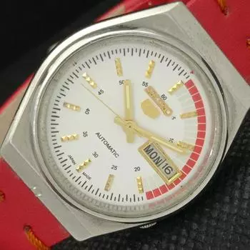 Б/У винтажные часы SEIKO 5 AUTOMATIC 6309A JAPAN MENS D/D WHITE WATCH 608g-a316322-2 SKU608g-a316322