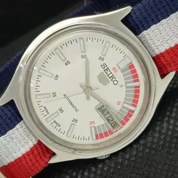 Б/У винтажные часы SEIKO 5 AUTOMATIC 7009A JAPAN MENS D/D WHITE WATCH 589-a310798-9 SKU589-a310798