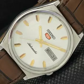 Б/У винтажные часы SEIKO 5 AUTOMATIC 7009A JAPAN MENS D/D SILVER 603-a313750-9 SKU603-a313750