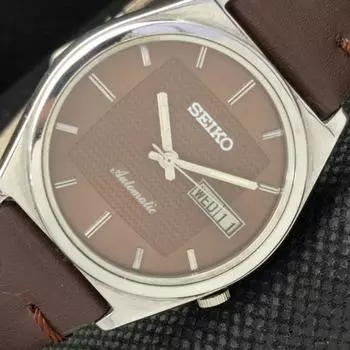 Б/У винтажные часы SEIKO 5 AUTOMATIC 7019A JAPAN MENS D/D BROWN 588c-a313909-2 SKU588c-a313909