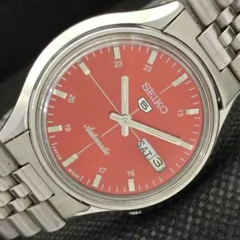 Б/У винтажные часы SEIKO 5 AUTOMATIC 6319A JAPAN MENS D/D RED 608d-a315619-2 SKU608d-a315619