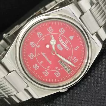 Б/У винтажные часы SEIKO 5 AUTOMATIC 7009A JAPAN MENS D/D RED WATCH 587f-a309630-2 SKU587f-a309630