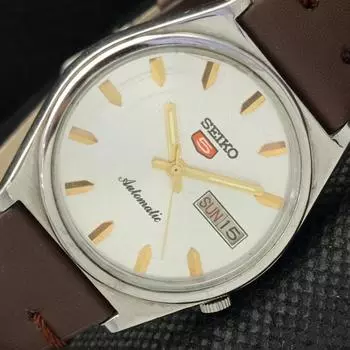 Б/У винтажные часы SEIKO 5 AUTOMATIC 7019A JAPAN MENS D/D SILVER 603-a313746-9 SKU603-a313746
