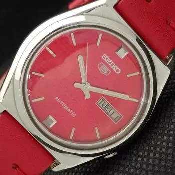 Б/У винтажные часы SEIKO 5 AUTOMATIC 7009A JAPAN MENS D/D RED 594a-a311776-2 SKU594a-a311776