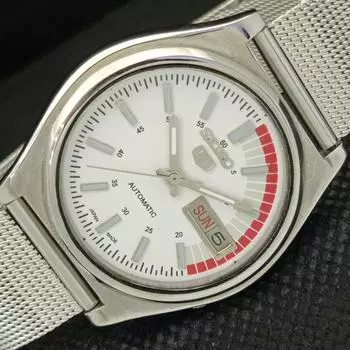 Б/У винтажные часы SEIKO 5 AUTOMATIC 7009A JAPAN MENS D/D WHITE WATCH 594a-a311698-9 SKU594a-a311698