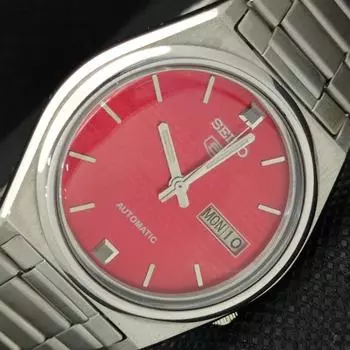 Б/У винтажные часы SEIKO 5 AUTOMATIC 7009A JAPAN MENS D/D RED 621e-a415948-2 SKU621e-a415948