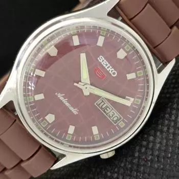 Б/У винтажные часы SEIKO 5 AUTOMATIC 7009A JAPAN MENS D/D BROWN 598-a313178-9 SKU598-a313178
