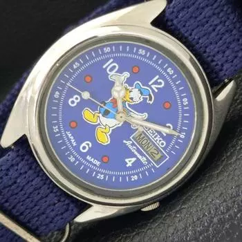 Б/У винтажные часы SEIKO AUTOMATIC 7009A из Японии мужские с синим циферблатом и рисунком a433920-2 R119-a433920