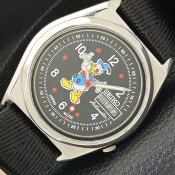 Б/У винтажные часы SEIKO AUTOMATIC 7009A из Японии мужские с рисунком черного цвета на циферблате a433916-2 R119-a433916