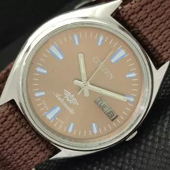 Б/У винтажные мужские часы Citizen Automatic 8200 Japan D/D BROWN 608k-a317224-2 SKU608k-a317224