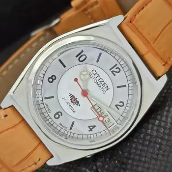 Б/У винтажные мужские часы Citizen Automatic 8200 из Японии D/D серые 528e-a284547-9 SKU528e-a284547