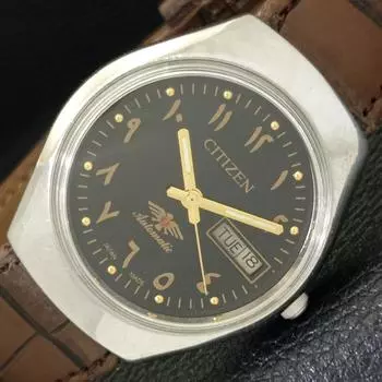 Б/У винтажные мужские часы Citizen Automatic 8200 из Японии с черным циферблатом a434832-2 R123-a434832