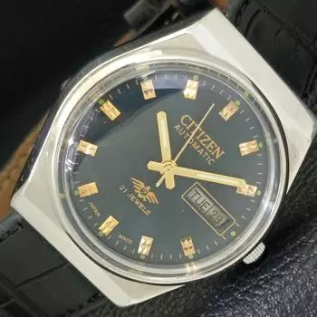 Б/у винтажные мужские часы Citizen Automatic 8200 из Японии с синим циферблатом a434828-2 R123-a434828