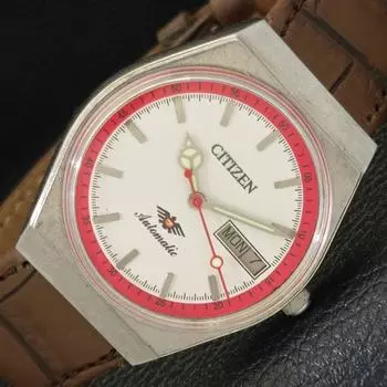 Б/У винтажные мужские часы Citizen Automatic 8200 из Японии с белым циферблатом a434833-2 R123-a434833