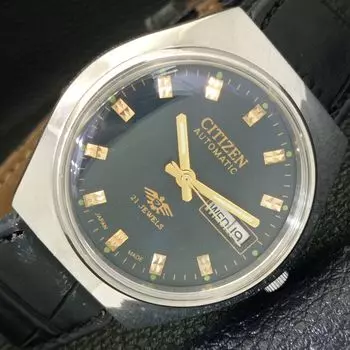 Б/у винтажные мужские часы Citizen Automatic 8200 из Японии с синим циферблатом a434856-2 R123-a434856