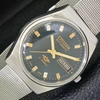 Б/у винтажные мужские часы Citizen Automatic 8200 из Японии с синим циферблатом a434851-2 R123-a434851