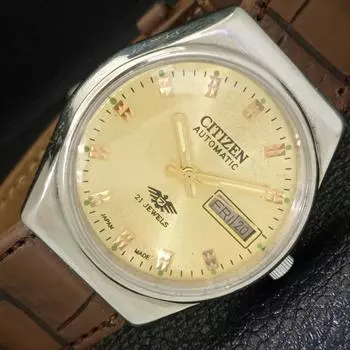 Б/У винтажные мужские часы Citizen Automatic 8200 из Японии с золотистым циферблатом a434858-2 R123-a434858