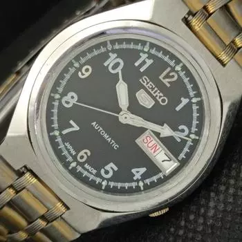 Б/У винтажные мужские часы SEIKO 5 AUTOMATIC 7S26A из Японии, черные, 608d-a315716-2 SKU608d-a315716