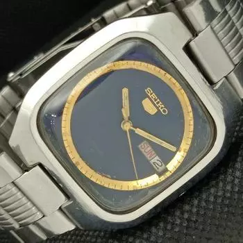 Б/У винтажные мужские часы SEIKO 5 AUTO 7009A из Японии с оригинальным циферблатом 597-a312926-6 lot597-a312926