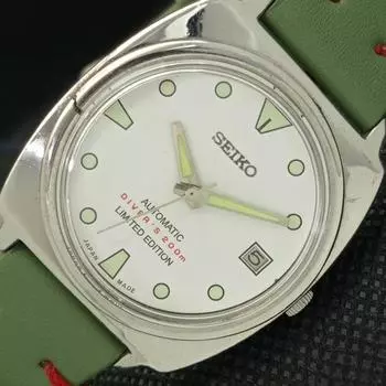 Б/У винтажные мужские часы SEIKO 5 AUTOMATIC 7005A JAPAN MENS DATE WHITE WATCH 594a-a311803-2 SKU594a-a311803