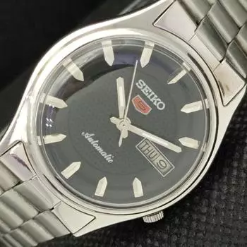 Б/У винтажные мужские часы SEIKO 5 AUTOMATIC 7019A из Японии, черные, 608g-a316332-2 SKU608g-a316332