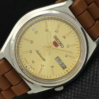 Б/У винтажные мужские часы SEIKO 5 AUTO 7009A из Японии с золотыми часами и надписью «День/дата» 593a-a311305-2 SKU593a-a311305