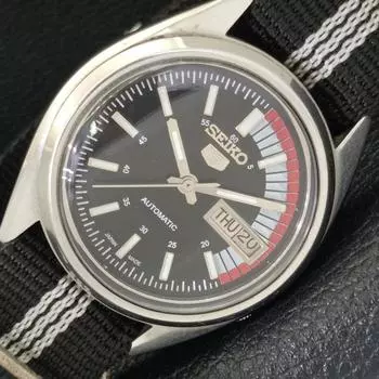 Б/У винтажные мужские часы SEIKO 5 AUTOMATIC 7009A из Японии с черным циферблатом a433237-2 R115-a433237