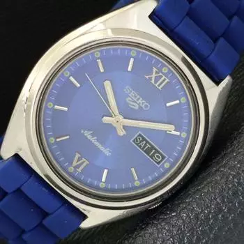 Б/У винтажные мужские часы SEIKO 5 AUTOMATIC 7009A из Японии с синим циферблатом a433407-2 R116-a433407