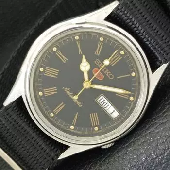 Б/У винтажные мужские часы SEIKO 5 AUTOMATIC 7S26A из Японии с черным циферблатом a433527-2 R117-a433527