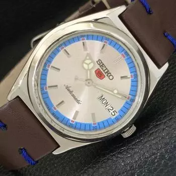 Б/У винтажные мужские часы SEIKO 5 AUTOMATIC 7S26A из Японии с серебряным циферблатом a433538-2 R117-a433538