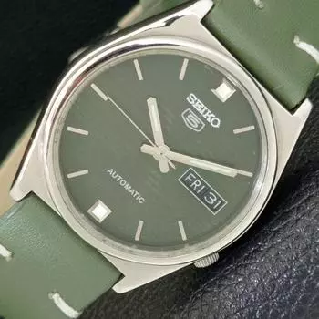 Б/У винтажные мужские часы SEIKO 5 AUTOMATIC 7S26A из Японии с зеленым циферблатом a433535-2 R117-a433535