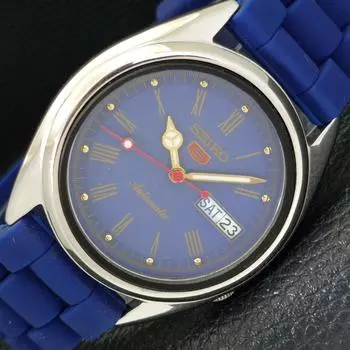 Б/У винтажные мужские часы SEIKO 5 AUTOMATIC 7S26A из Японии с синим циферблатом a433512-2 R117-a433512