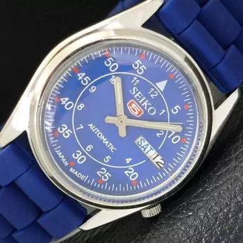 Б/У винтажные мужские часы SEIKO 5 AUTOMATIC 7S26A из Японии с синим циферблатом a433431-2 R116-a433431