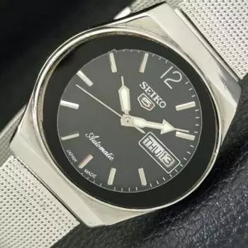 Б/У винтажные мужские часы SEIKO 5 AUTOMATIC 6309A из Японии с черным циферблатом a433639-2 R118-a433639