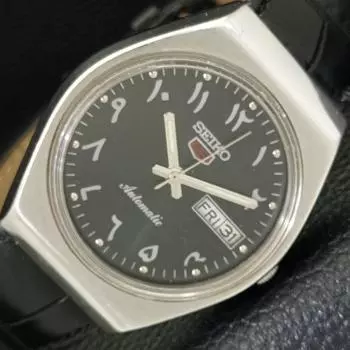 Б/У винтажные мужские часы SEIKO 5 AUTOMATIC 6309A из Японии с черным циферблатом a433690-2 R118-a433690