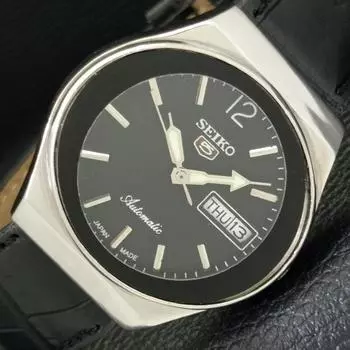 Б/У винтажные мужские часы SEIKO 5 AUTOMATIC 6319A из Японии с черным циферблатом a433643-2 R118-a433643