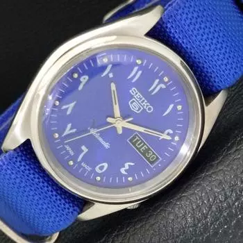 Б/У винтажные мужские часы SEIKO 5 AUTOMATIC 6309A из Японии с синим циферблатом a433687-2 R118-a433687