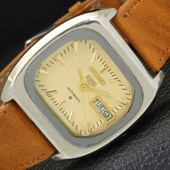 Б/У винтажные мужские часы SEIKO 5 AUTOMATIC 6309A из Японии с золотым циферблатом a433680-2 R118-a433680
