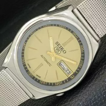 Б/У винтажные мужские часы SEIKO 5 AUTOMATIC 6309A из Японии с золотым циферблатом a433619-2 R118-a433619