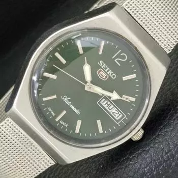 Б/У винтажные мужские часы SEIKO 5 AUTOMATIC 6309A из Японии с зеленым циферблатом a433630-2 R118-a433630