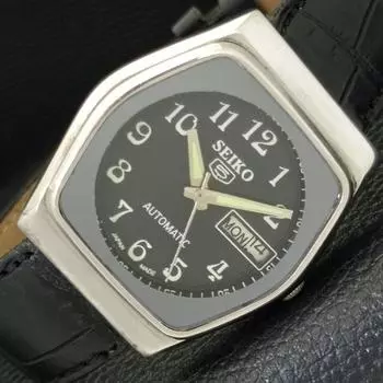 Б/У винтажные мужские часы SEIKO 5 AUTOMATIC 6309A из Японии с черным циферблатом a433609-2 R118-a433609
