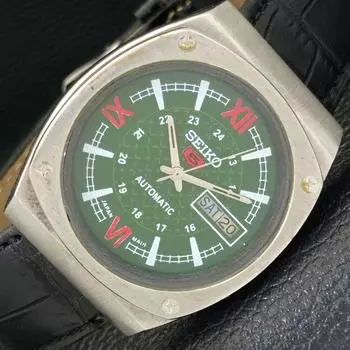 Б/У винтажные мужские часы SEIKO 5 AUTOMATIC 7019A из Японии с зеленым циферблатом a433867-2 R119-a433867