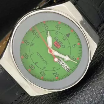 Б/У винтажные мужские часы SEIKO 5 AUTOMATIC 6309A из Японии с зеленым циферблатом a433842-2 R119-a433842
