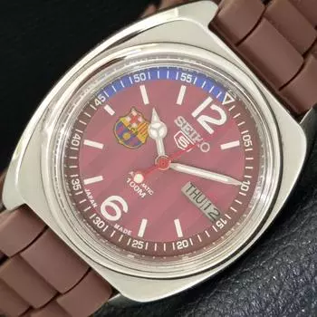 Б/У винтажные мужские часы SEIKO 5 AUTOMATIC 7009A из Японии с красным циферблатом a433848-2 R119-a433848