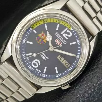 Б/У винтажные мужские часы SEIKO 5 AUTOMATIC 7009A из Японии с синим циферблатом a433870-2 R119-a433870